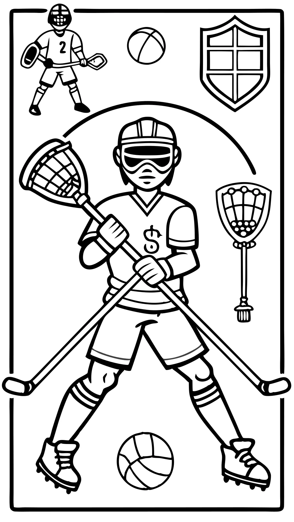 lacrosse coloring pages